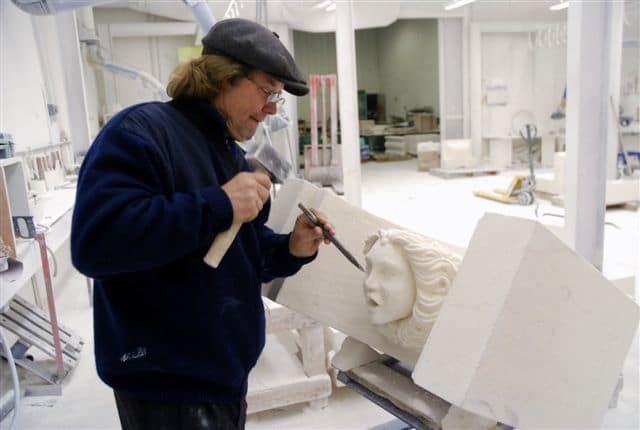 Brent Carving Stone Face