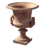 Italian Terracota Decorative Urn with Handles