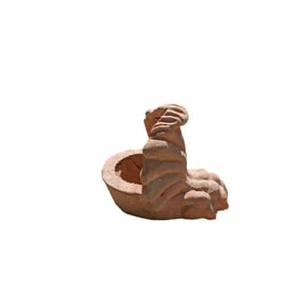 Italian Terracotta Angled Lion Acanthus Pot Foot