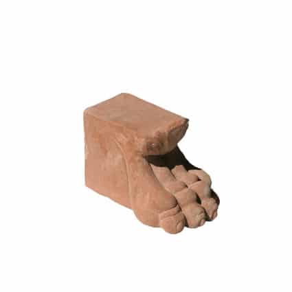 Italian Terracotta Large Lion Pot Foot