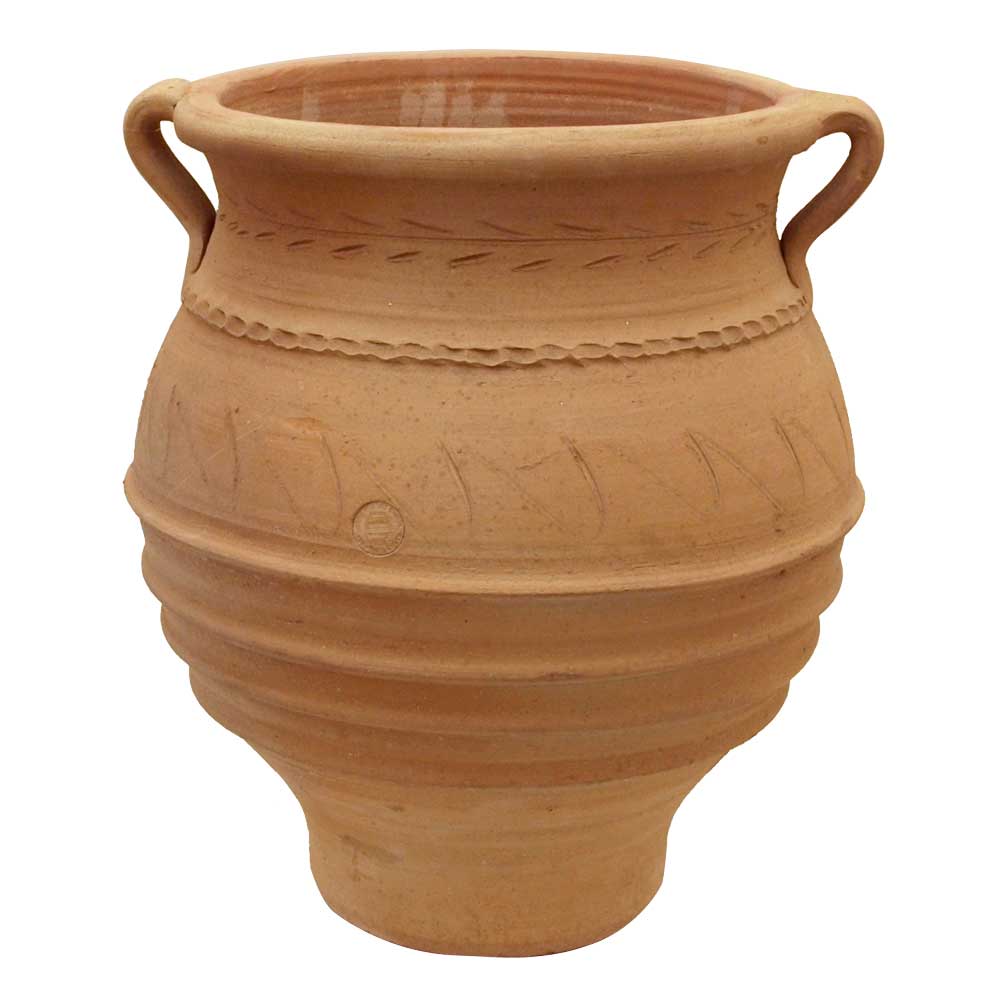 Greek Terracotta Finely Detailed Pot