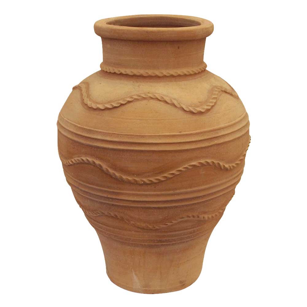 Greek Terracotta Large Patterned Jar