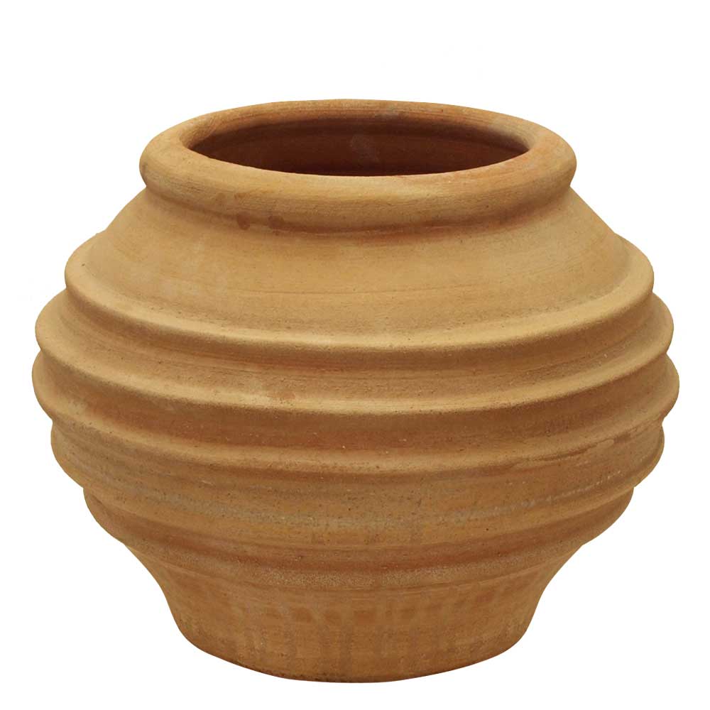 Greek Terracotta Leveled Flower Pot