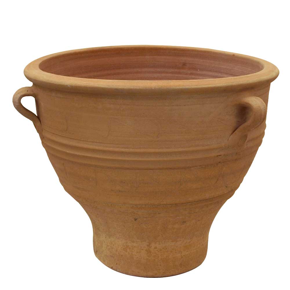 Greek Terracotta Tall Handled Pot