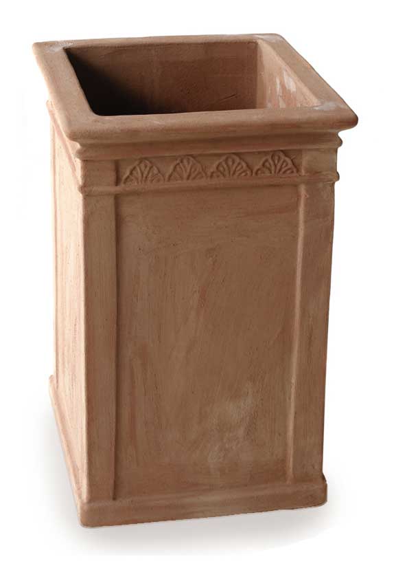 Italian Terracotta Tall Square Planter