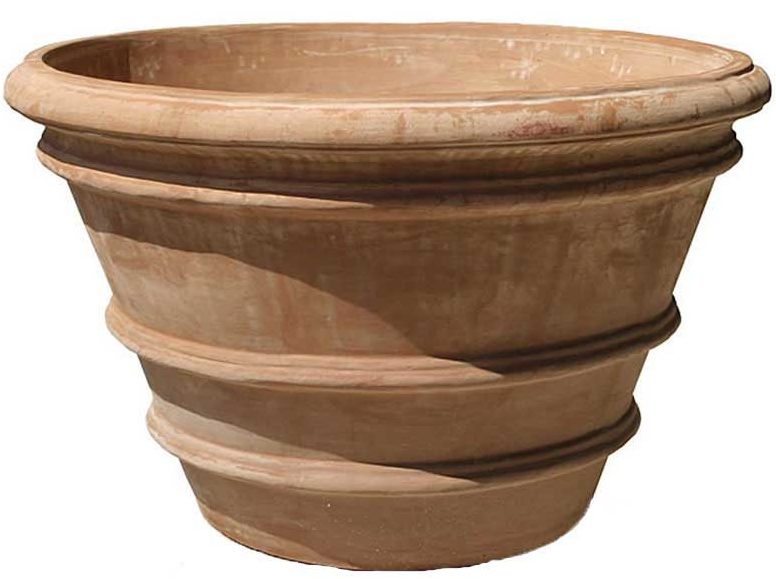 Classic Italian  Terracotta  Vaso Imprunetino Liscio Eye 