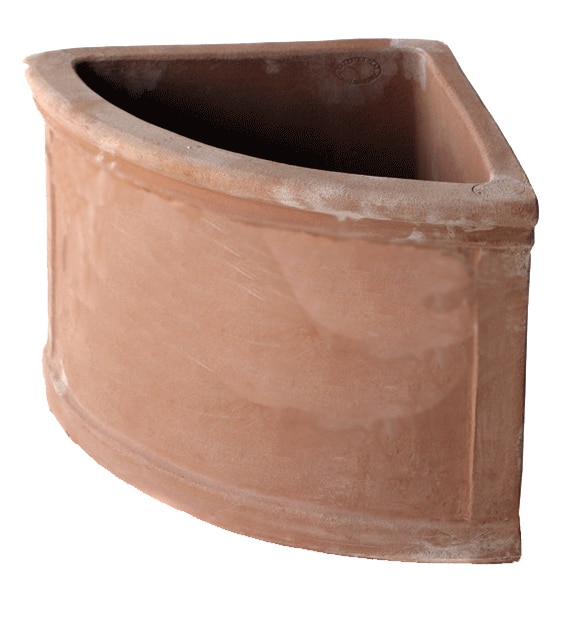 Italian Terracotta Corner Planter Without Leaf Design