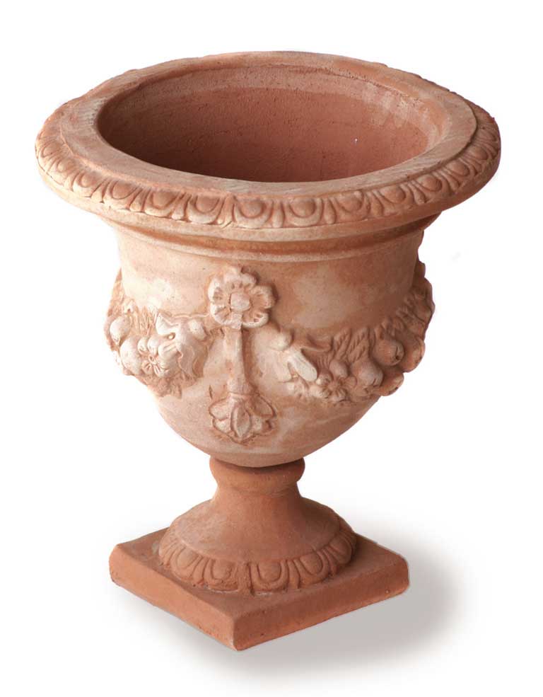 Italian Terracotta Cup with Garlands