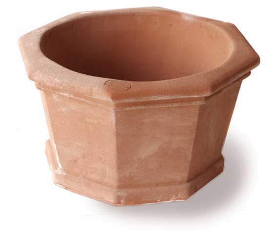 Italian Terracotta Low Octagonal Pot