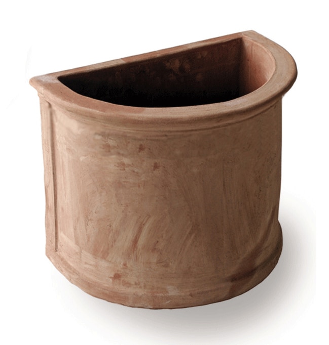 Italian Terracotta Plain Half Round Wall Planter