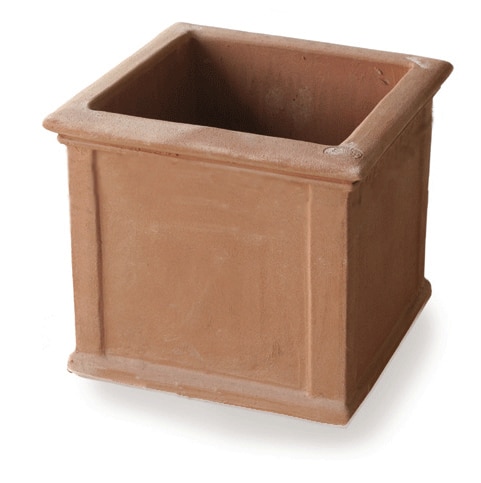 Italian Terracotta Plain Square Planter