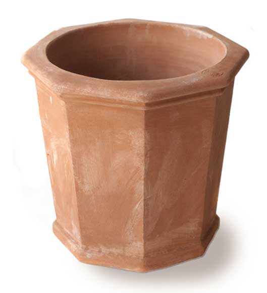 Italian Terracotta Tall Octagonal Pot