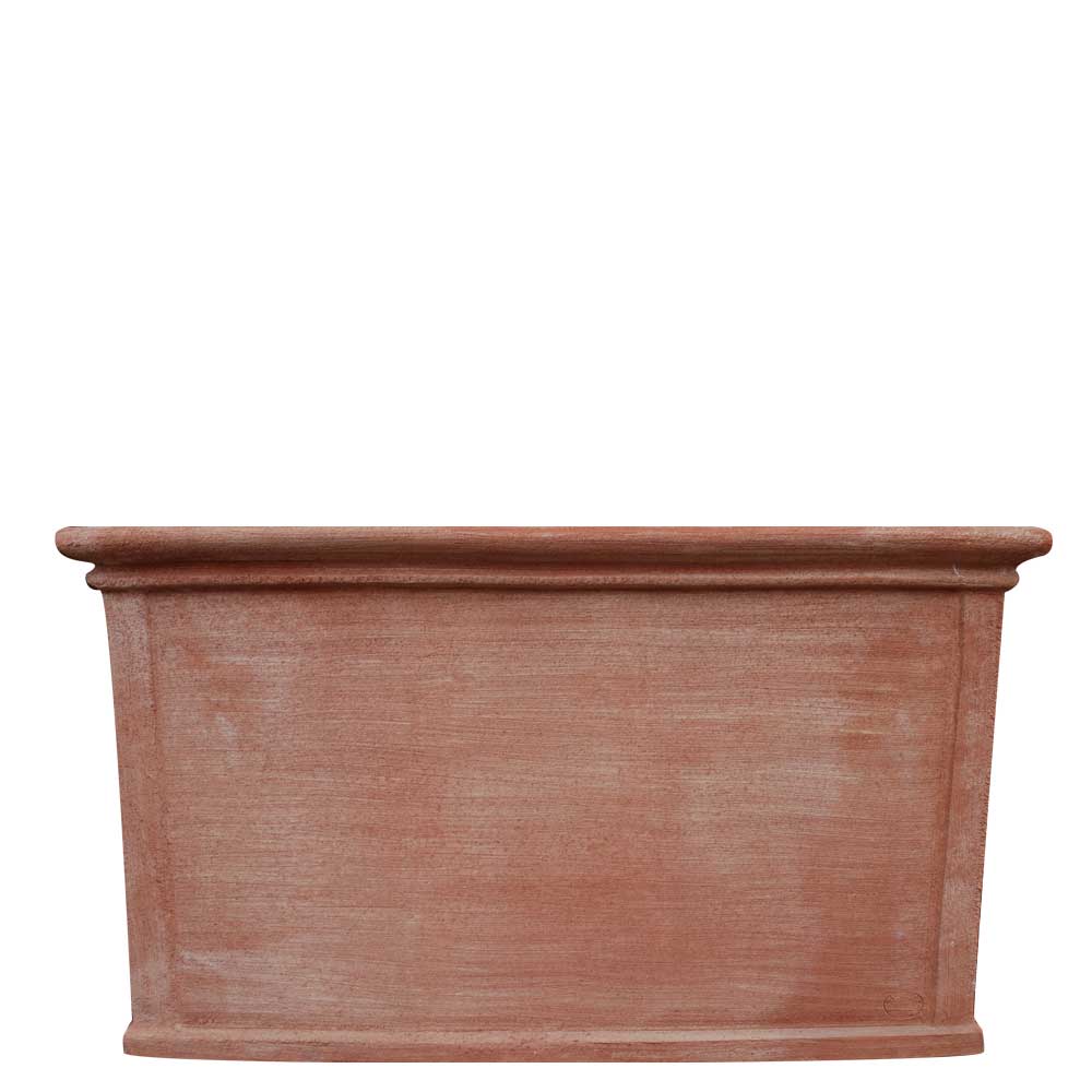 Italian Terracotta Tall Plain Rectangular Planter