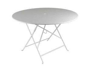 Bistro Metal Round Folding Table with Parasol Hole