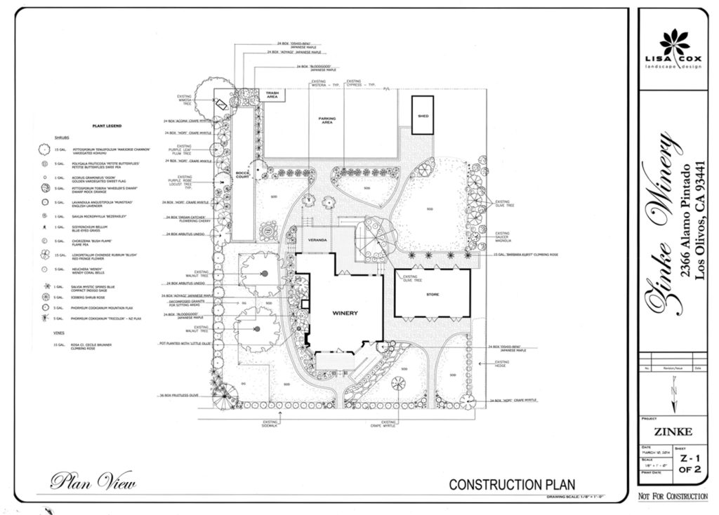 Zinke Winery Blueprint Overhead