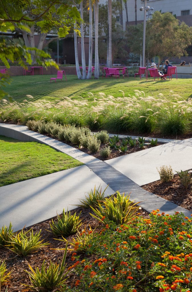 Part of the landscape design of Grand Park