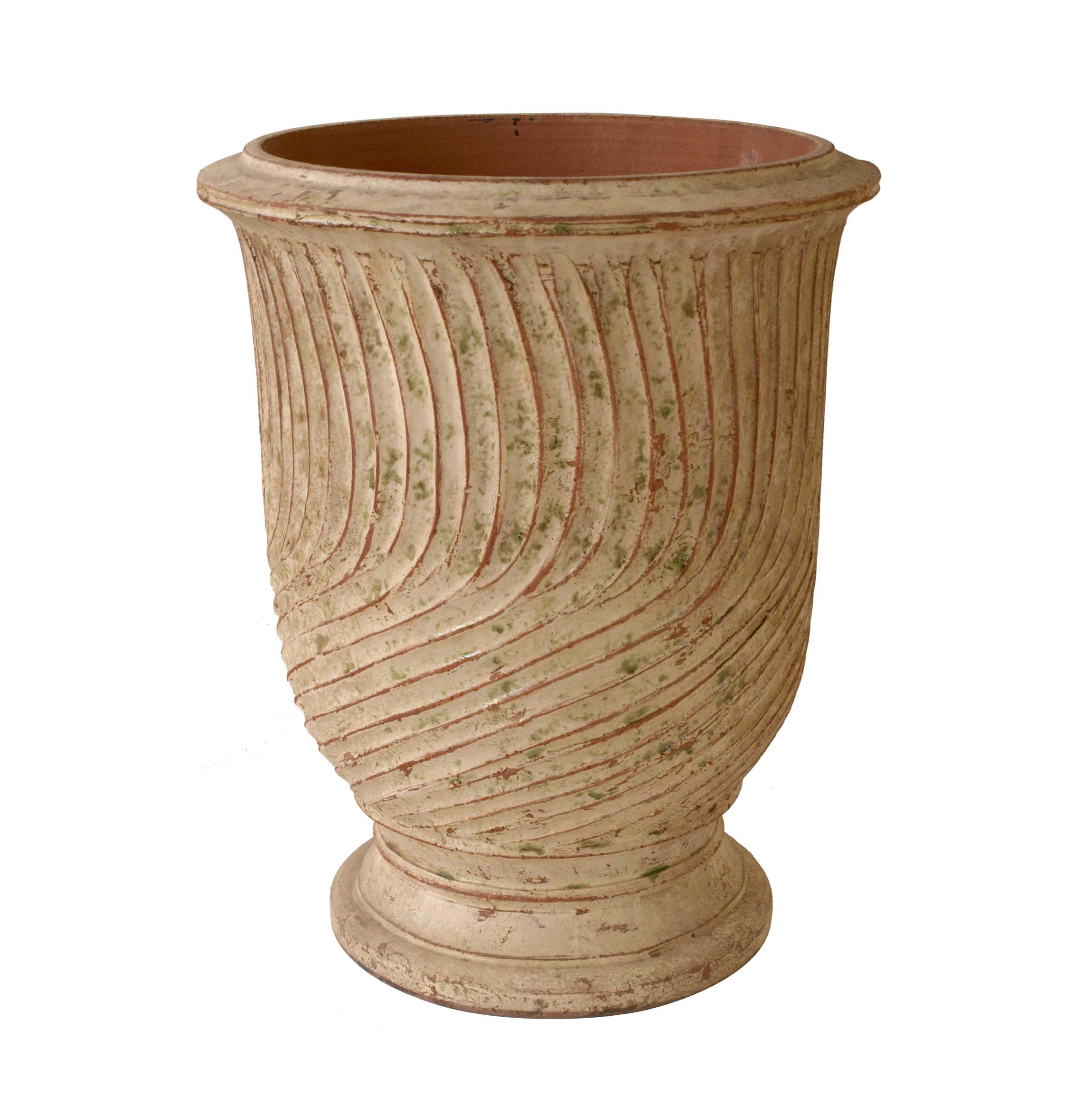 French Anduze Pot in Striped Patine Ancienne