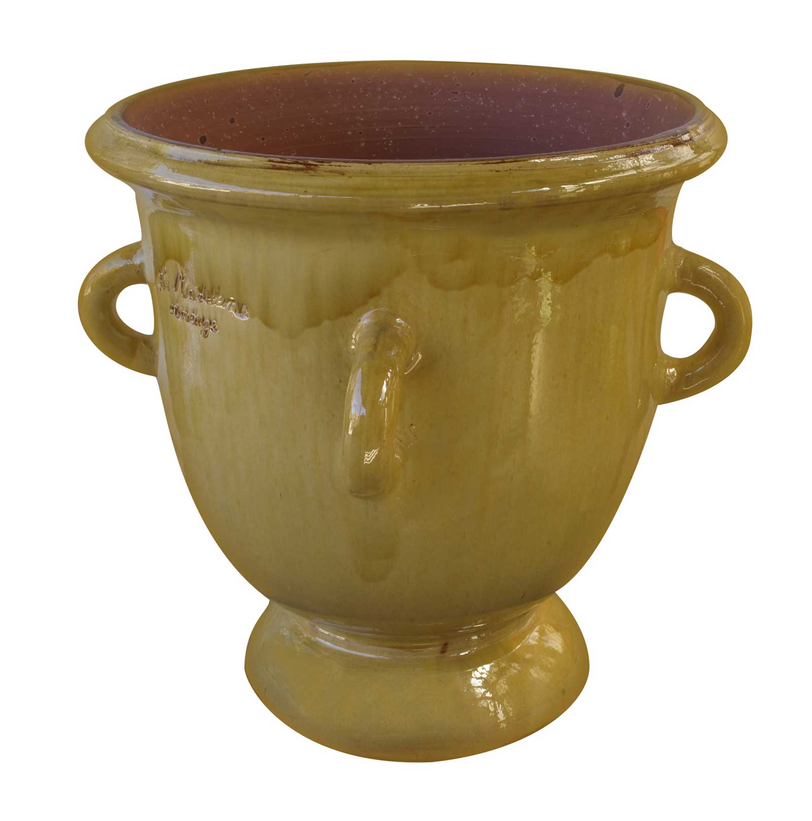 Anduze 4 Handle Planter in Yellow