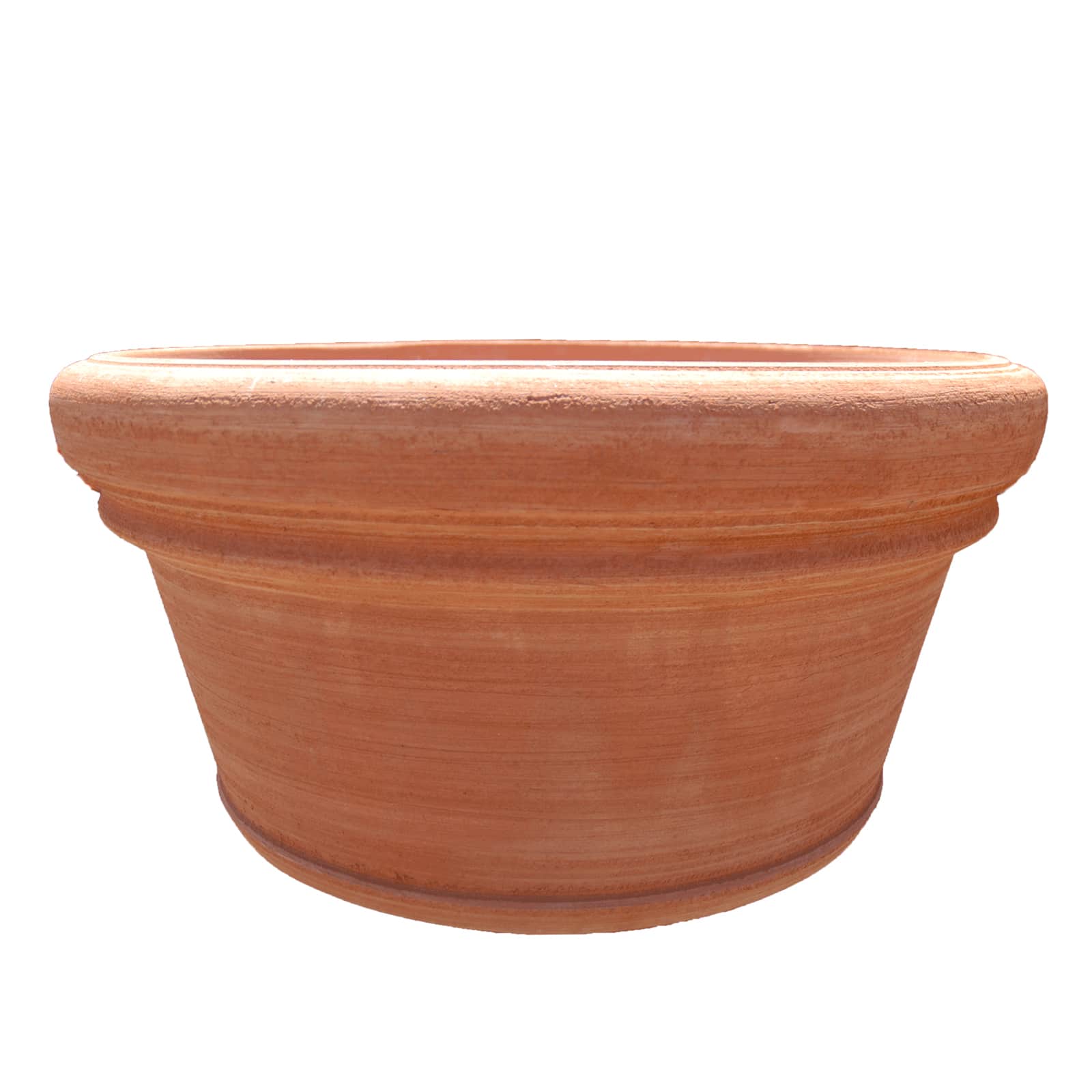 Italian Terracotta Low Rolled Rim Planter