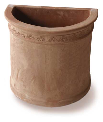 Italian Terracotta Wall Planter with Leaf Design