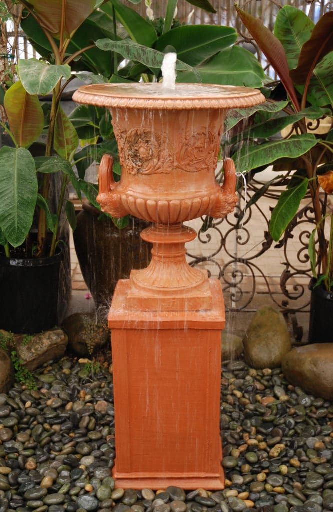 Italian terracotta fountain conversion