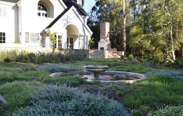 Concrete Birdbath Fountain Conversion | Montecito Landscape