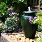 glazed oil jar water feature