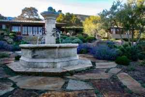 french octagonal stone fountain