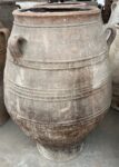 vintage Greek Pithari oil jar with a light natural patina