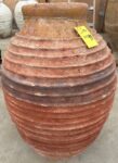 vintage Greek Peloponesian oil jar with a weathered red patina
