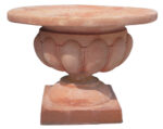 Fluted Terracotta Urn with Wide Lip