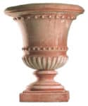 Fluted Terracotta Urn with flared Lip