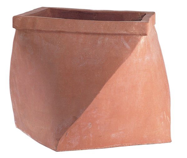 Italian Terracotta Twisted Cube Planter
