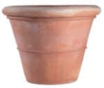rolled rim Italian terracotta planter