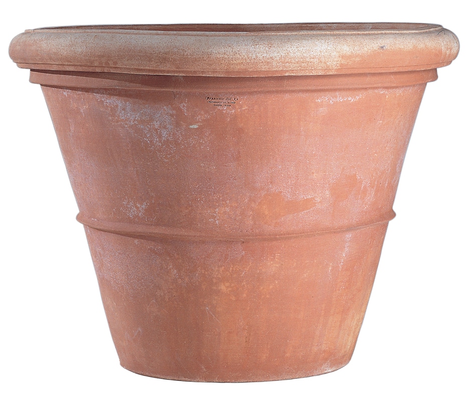 rolled rim Italian terracotta planter