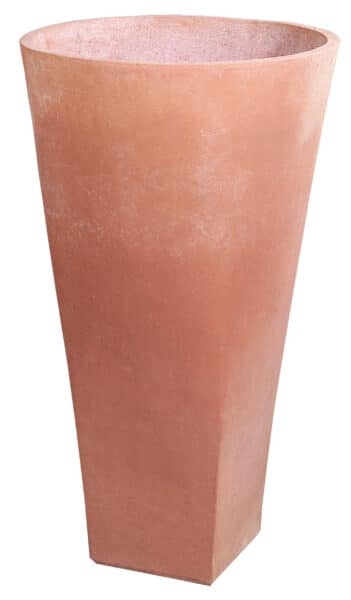 Tall Round Planter with Squared Base