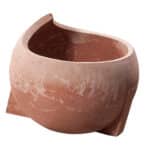 round artistic terracott planter