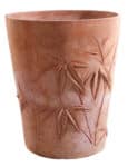 Italian Terracotta Planter with Bamboo Sculptural Relief