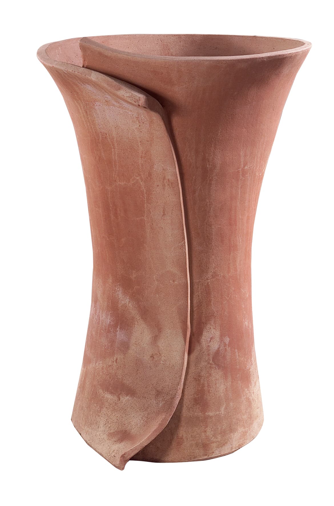 Tall Terracotta Planter with Overlapping Seam