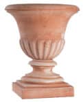 Fluted Terracotta Urn with flared Lip